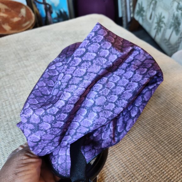 Coach XL Purple Multi Snake Print Getaway PACKABLE Travel Weekender Tote 1 PIECE - Picture 3 of 10